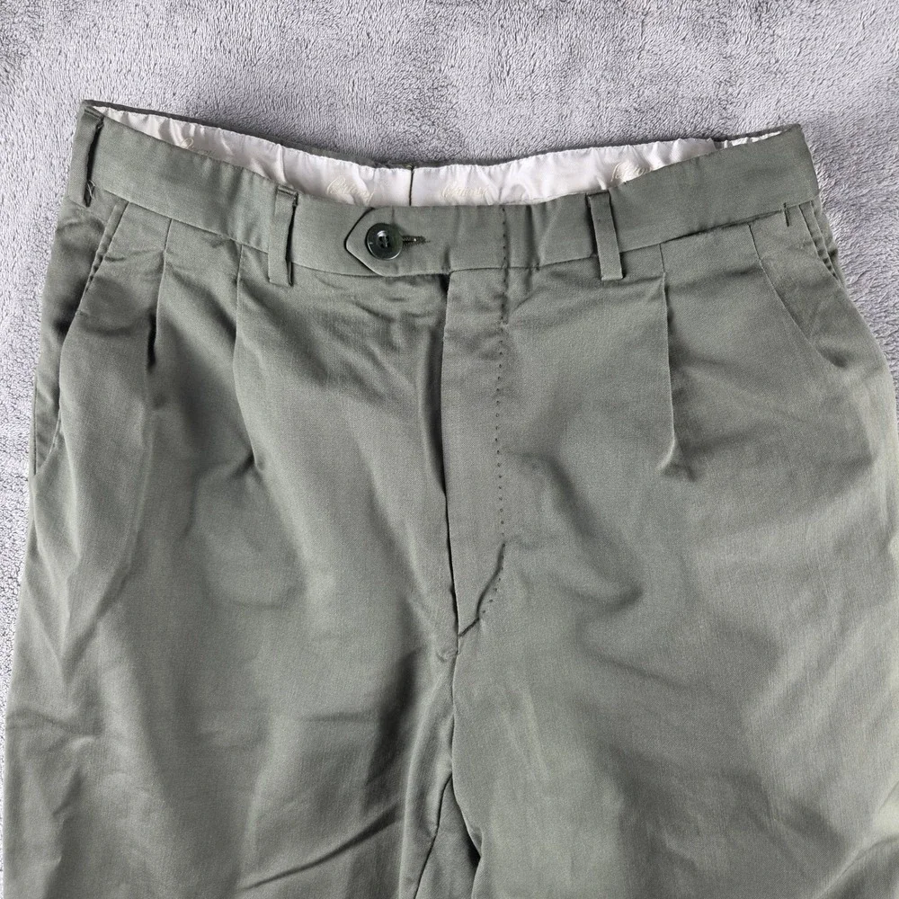 Brioni Ortisei 100% Wool Super 140's Dress Pants Green Mens 29x29 Trousers - Picture 6 of 13